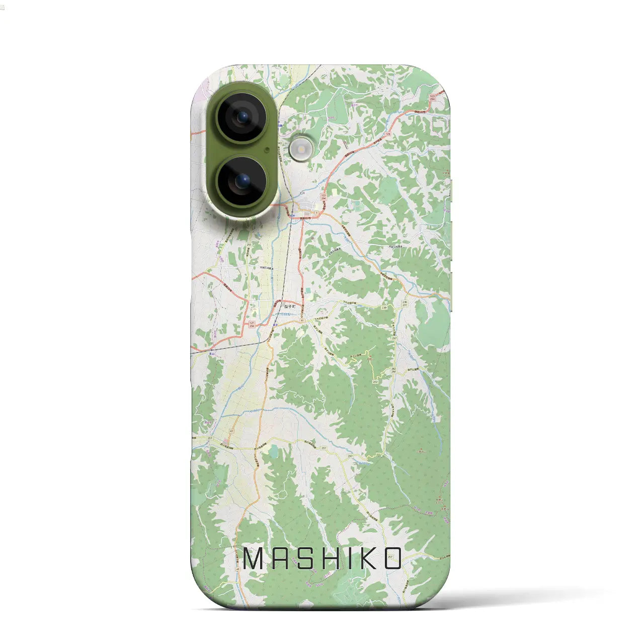 【益子(栃木県)】地図柄iPhoneケース(バックカバータイプ)