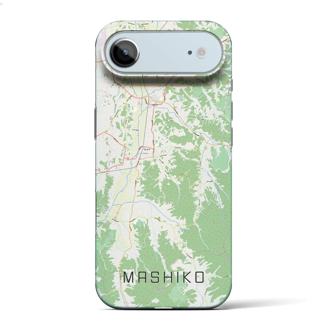 【益子(栃木県)】地図柄iPhoneケース(バックカバータイプ)ナチュラル・iPhone 17 Pro Max 用