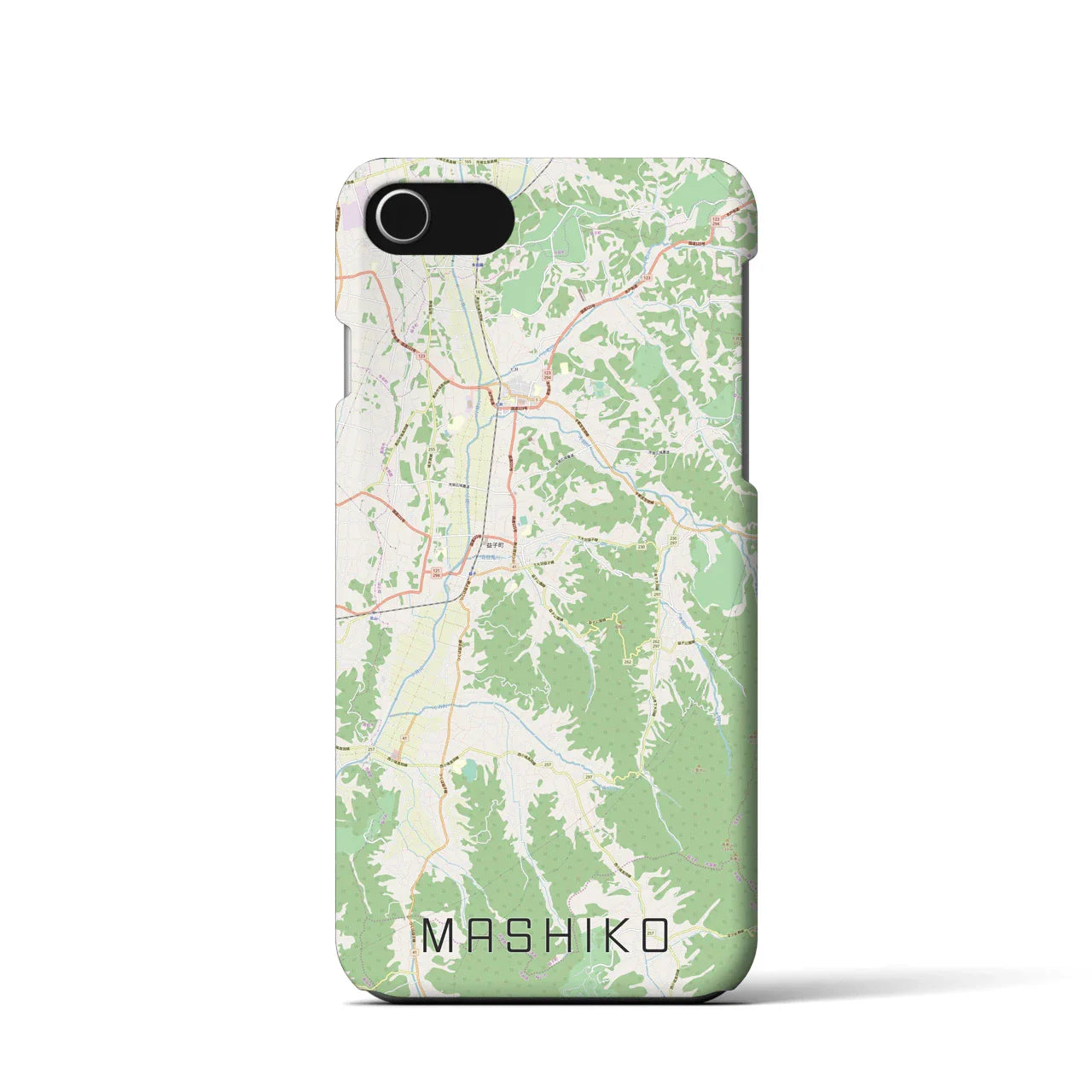 【益子(栃木県)】地図柄iPhoneケース(バックカバータイプ)