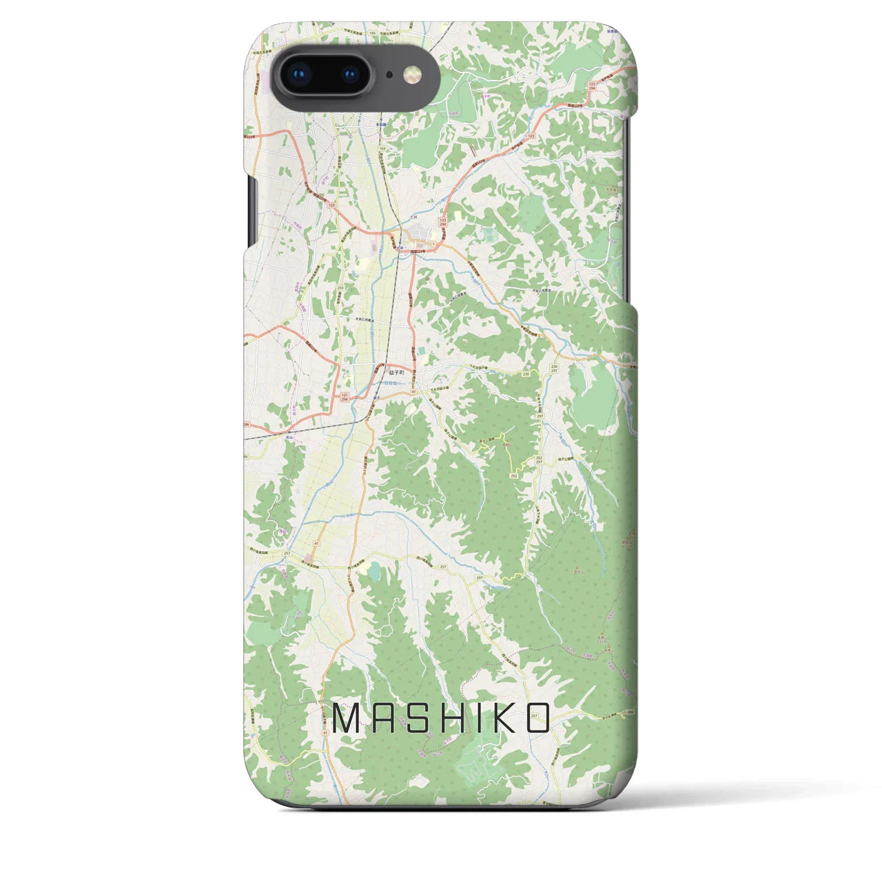【益子(栃木県)】地図柄iPhoneケース(バックカバータイプ)