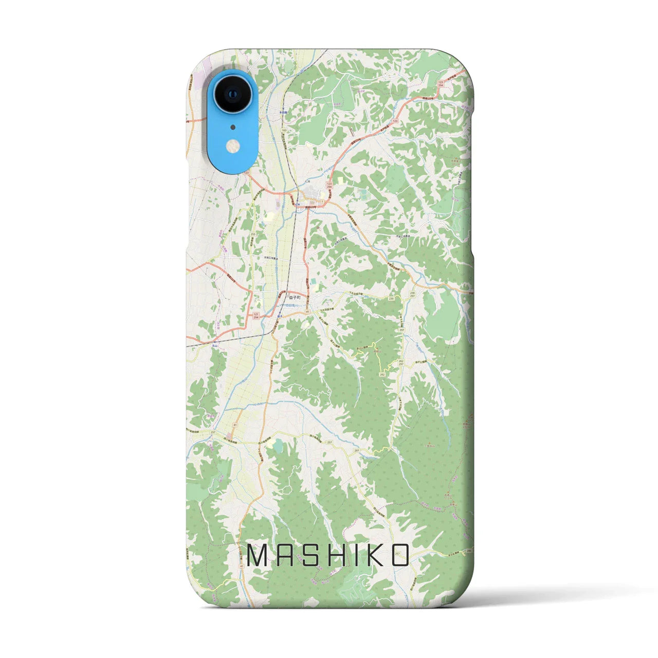 【益子(栃木県)】地図柄iPhoneケース(バックカバータイプ)