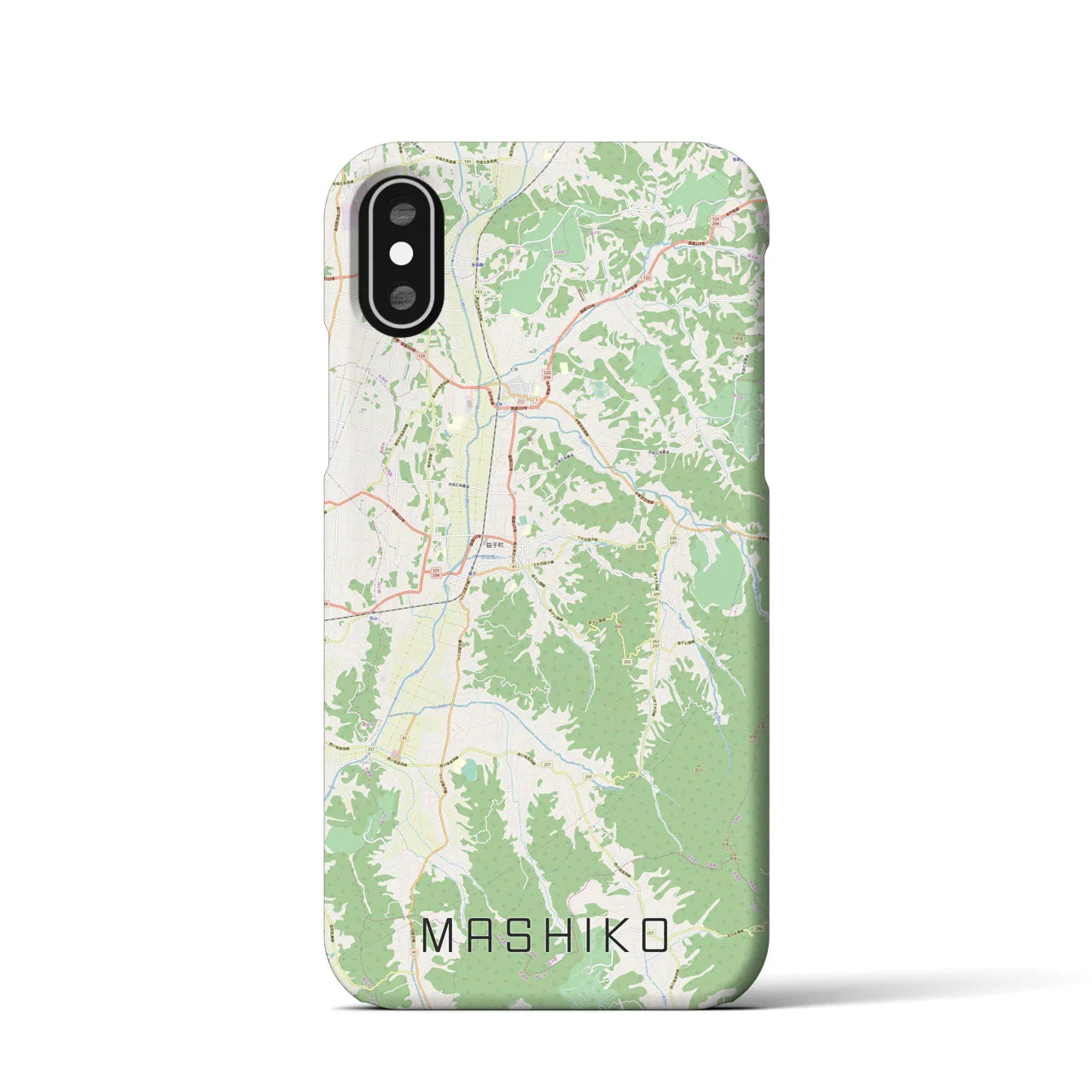 【益子(栃木県)】地図柄iPhoneケース(バックカバータイプ)