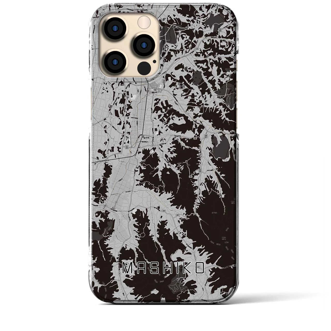 【益子(栃木県)】地図柄iPhoneケース(クリアタイプ)