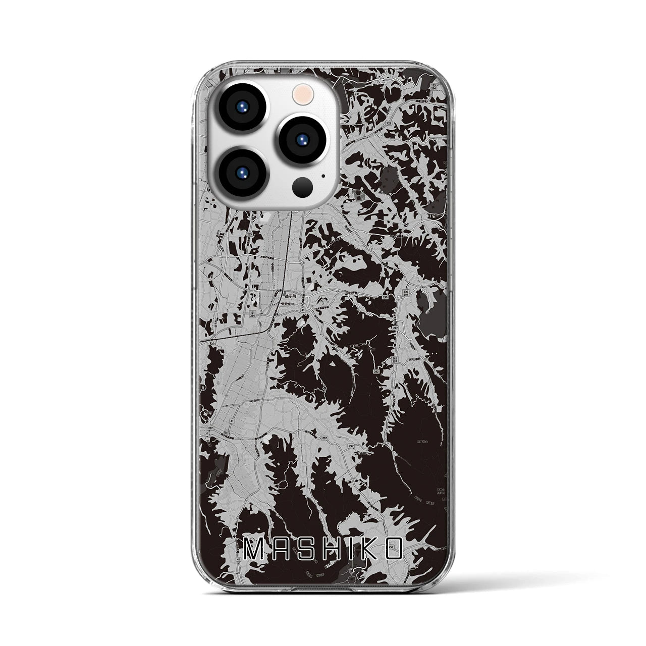 【益子(栃木県)】地図柄iPhoneケース(クリアタイプ)