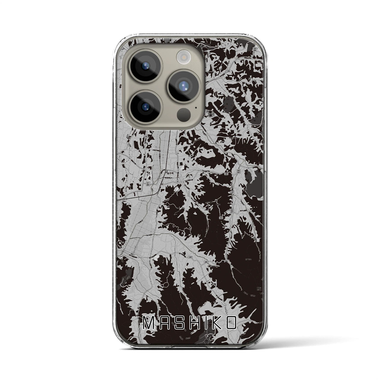 【益子(栃木県)】地図柄iPhoneケース(クリアタイプ)