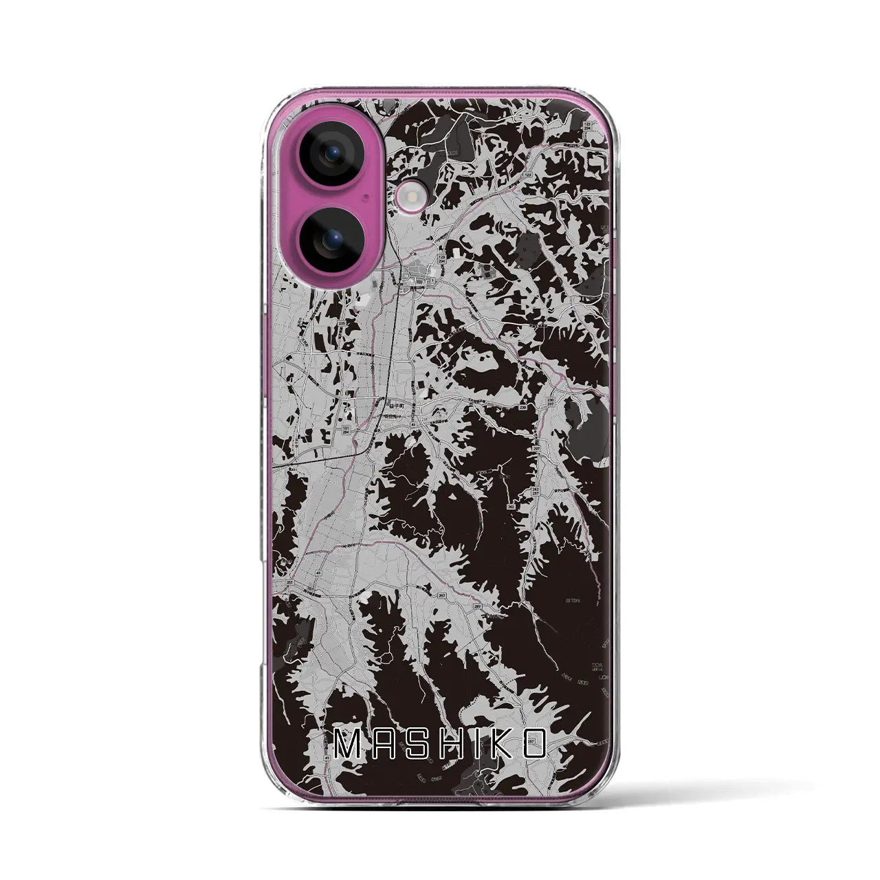 【益子(栃木県)】地図柄iPhoneケース(クリアタイプ)