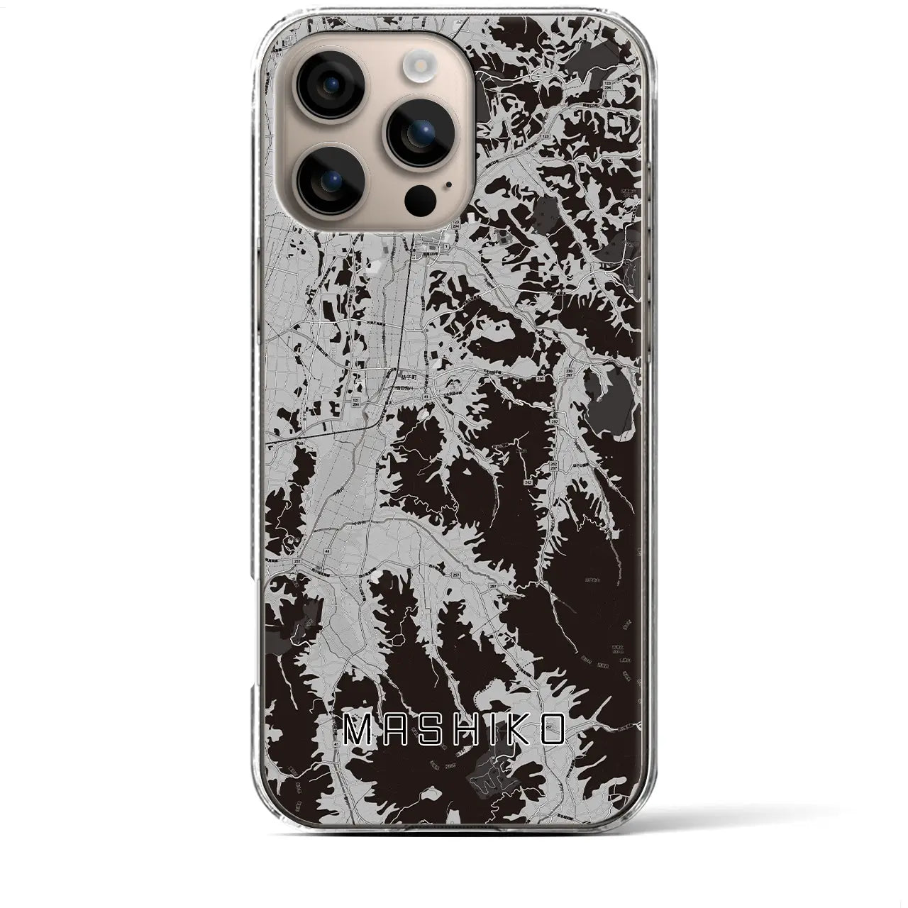 【益子(栃木県)】地図柄iPhoneケース(クリアタイプ)