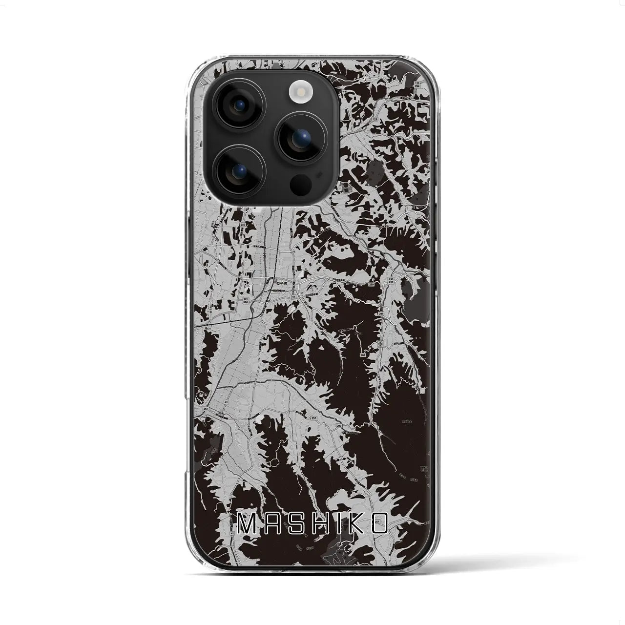 【益子(栃木県)】地図柄iPhoneケース(クリアタイプ)