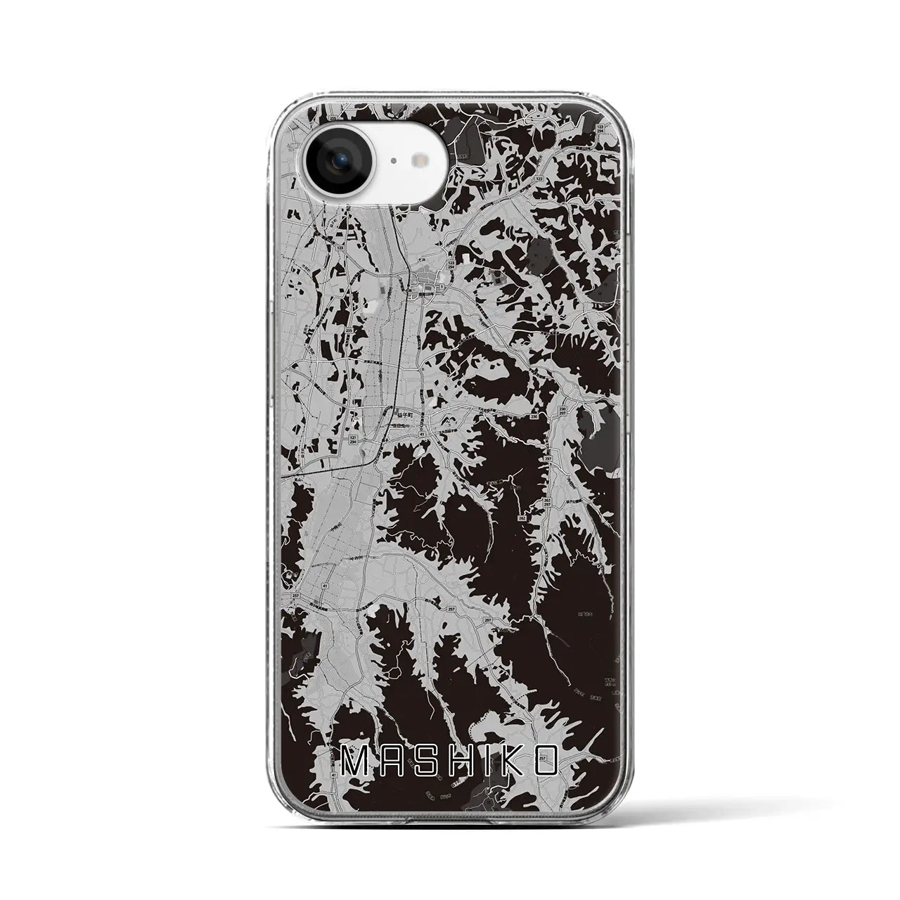 【益子(栃木県)】地図柄iPhoneケース(クリアタイプ)
