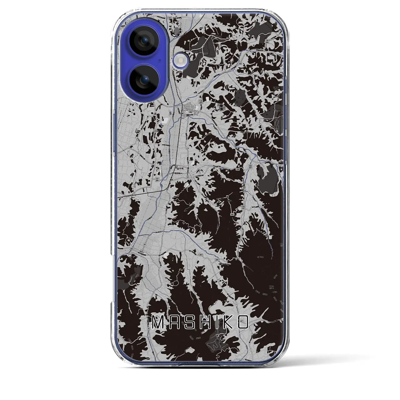 【益子(栃木県)】地図柄iPhoneケース(クリアタイプ)