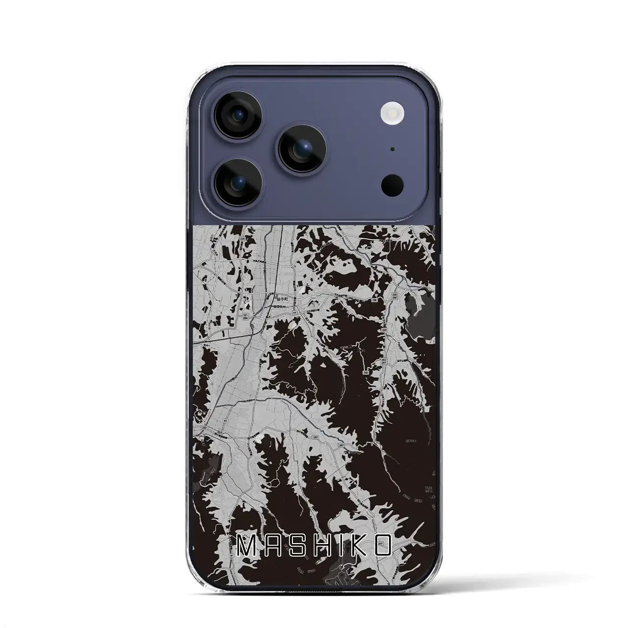 【益子(栃木県)】地図柄iPhoneケース(クリアタイプ)