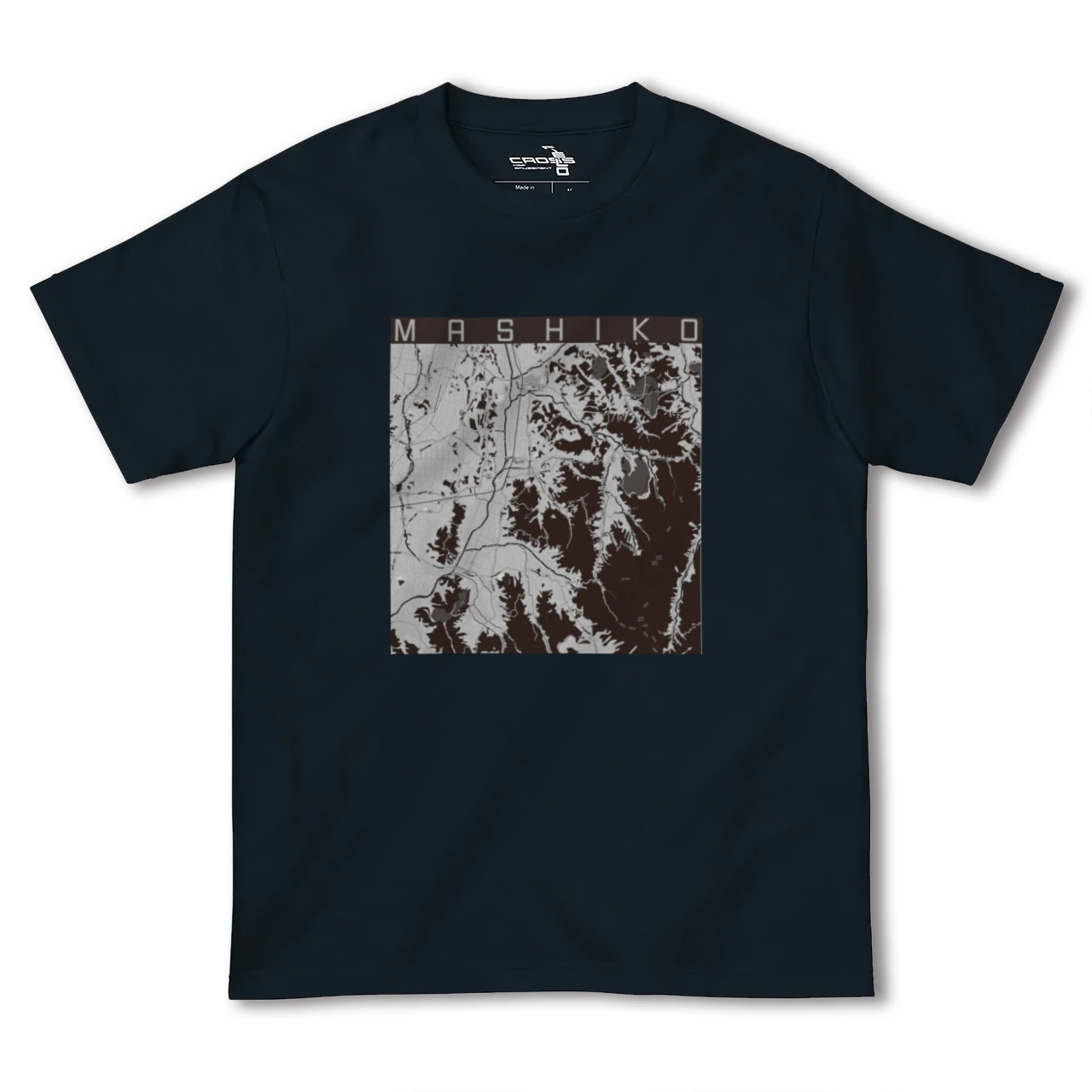 【益子(栃木県)】地図柄ヘビーウェイトTシャツ