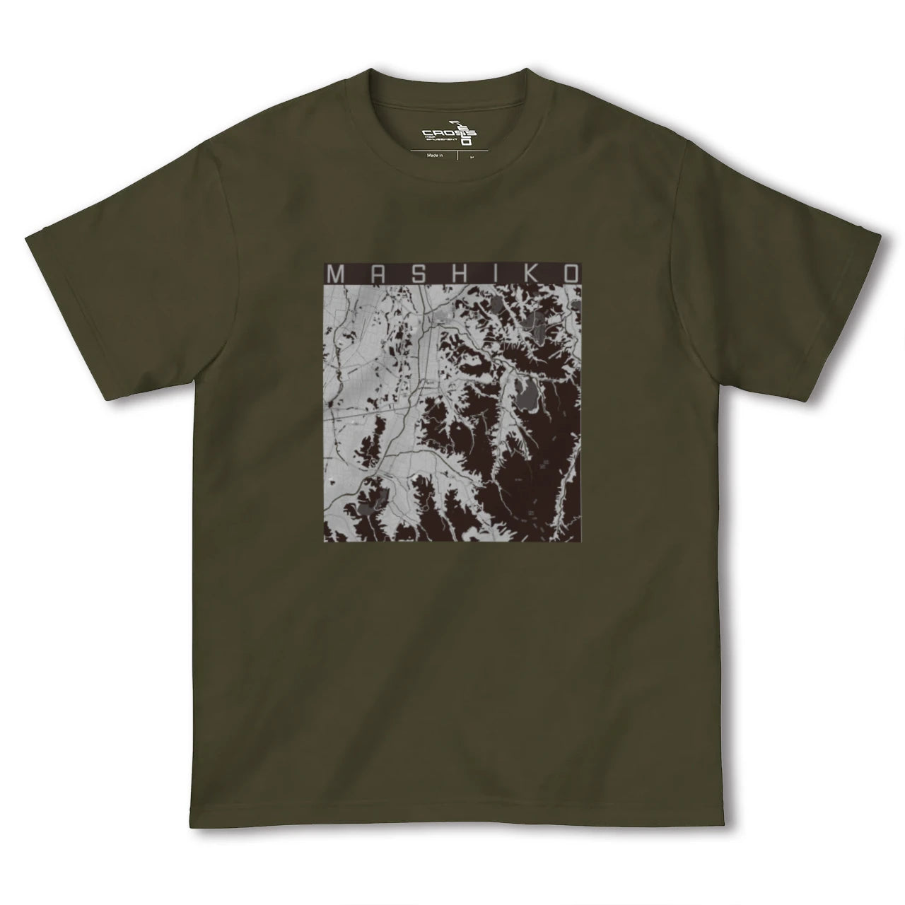 【益子(栃木県)】地図柄ヘビーウェイトTシャツ