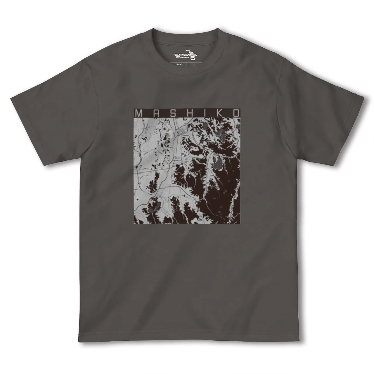 【益子(栃木県)】地図柄ヘビーウェイトTシャツ