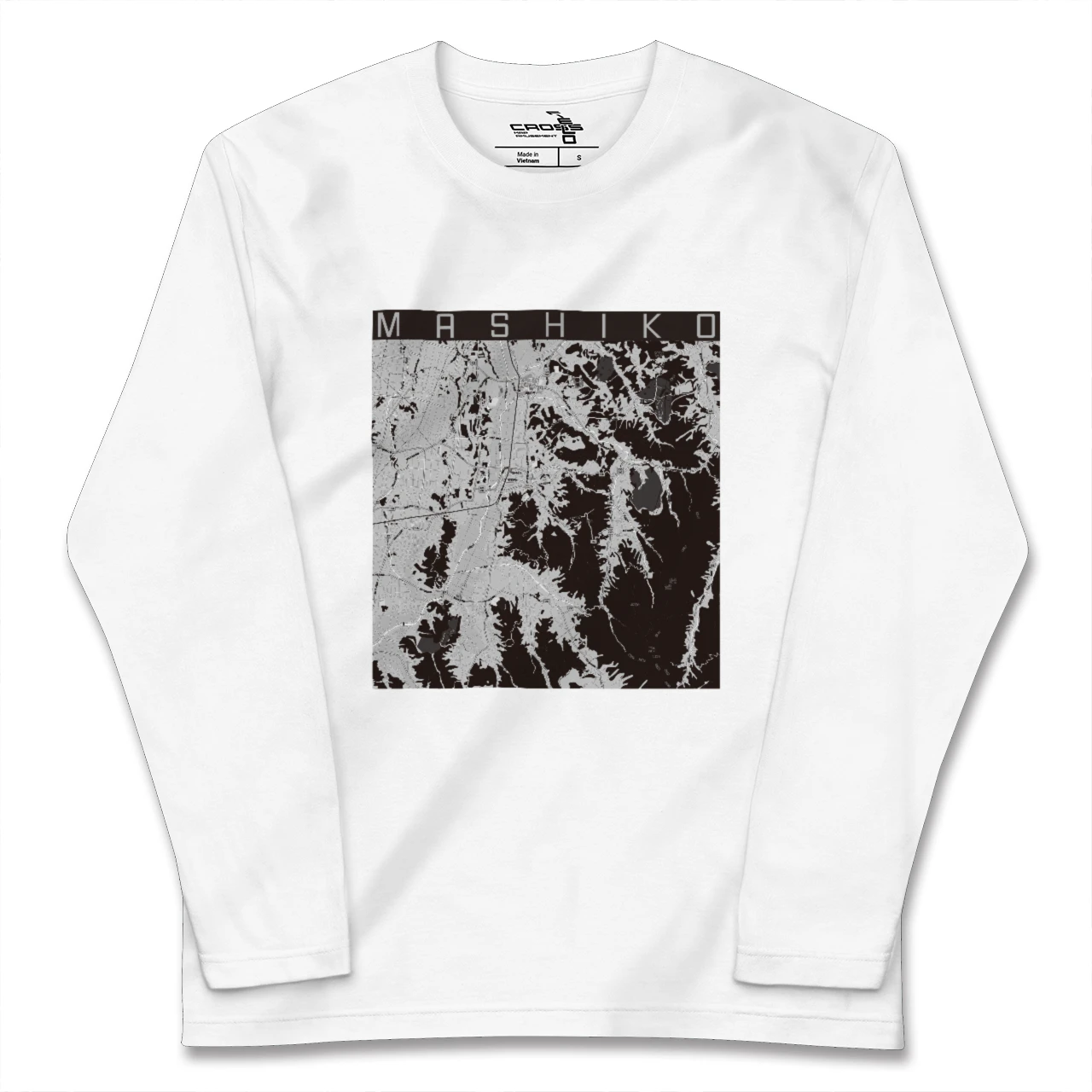 【益子(栃木県)】地図柄ロングスリーブTシャツ