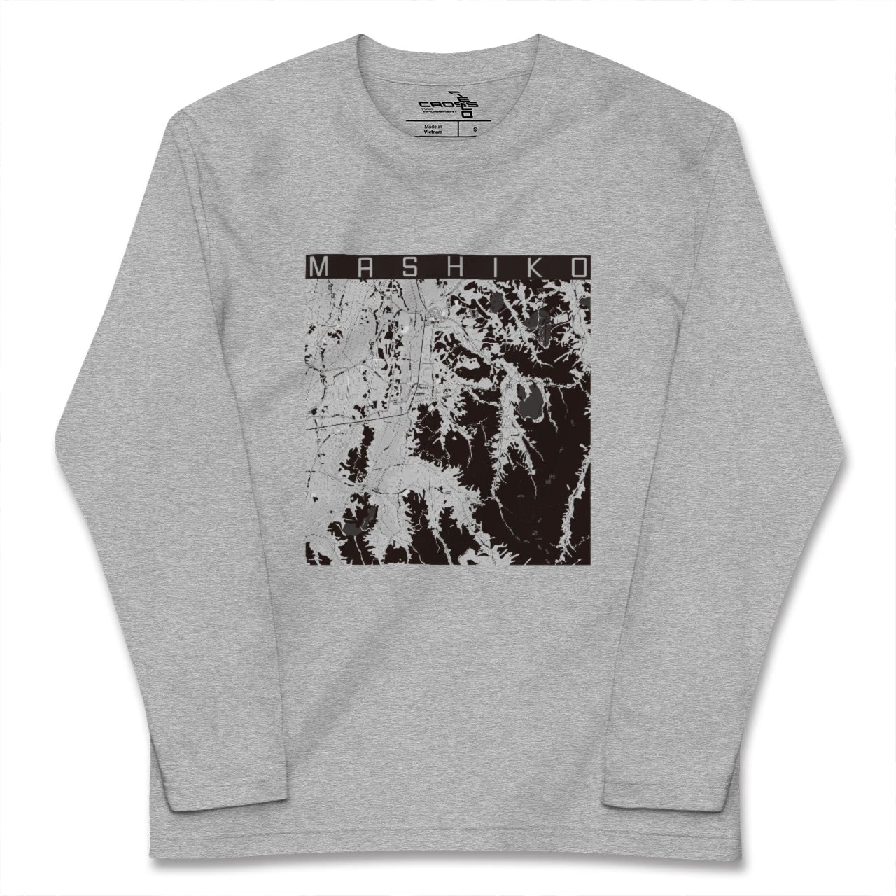 【益子(栃木県)】地図柄ロングスリーブTシャツ