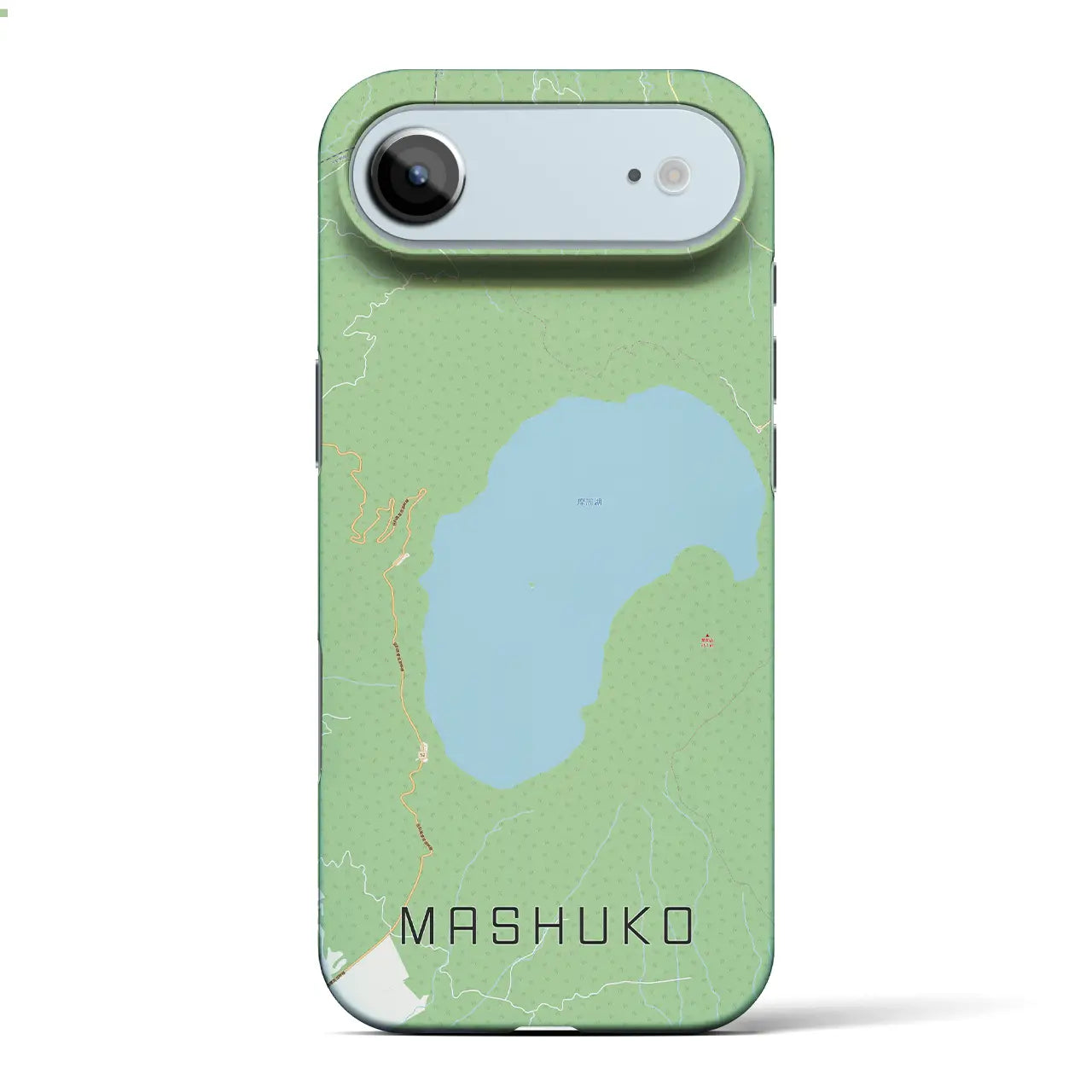 【摩周湖(北海道)】地図柄iPhoneケース(バックカバータイプ)ナチュラル・iPhone 17 Pro Max 用