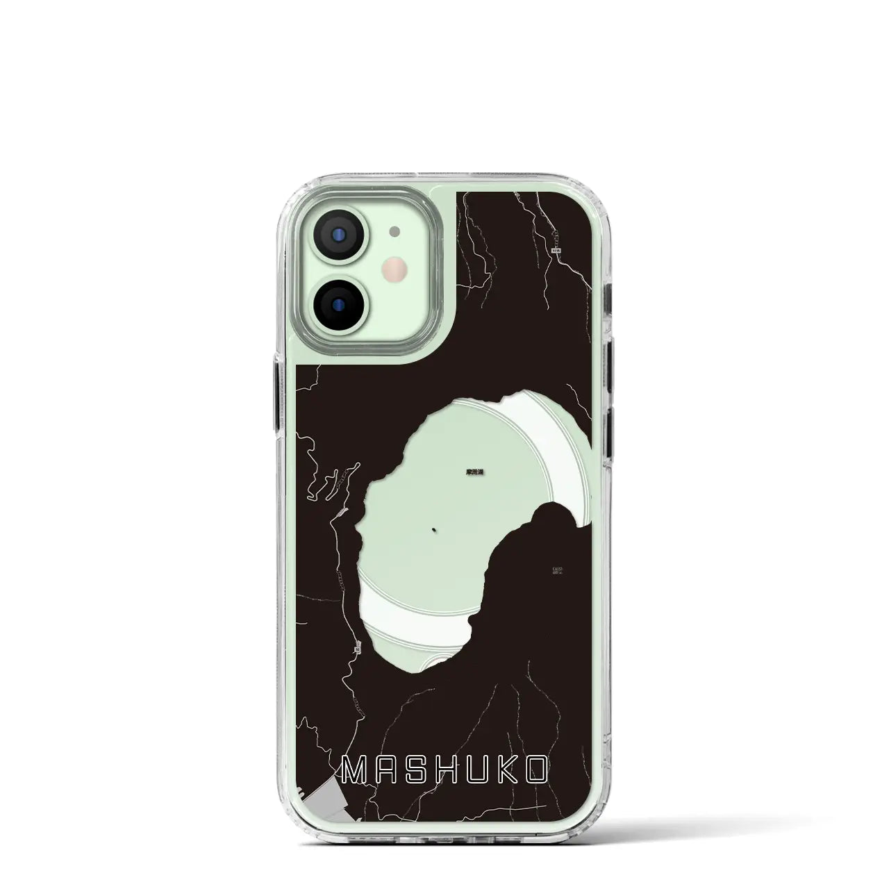 【摩周湖(北海道)】地図柄iPhoneケース(MagSafeタイプ)