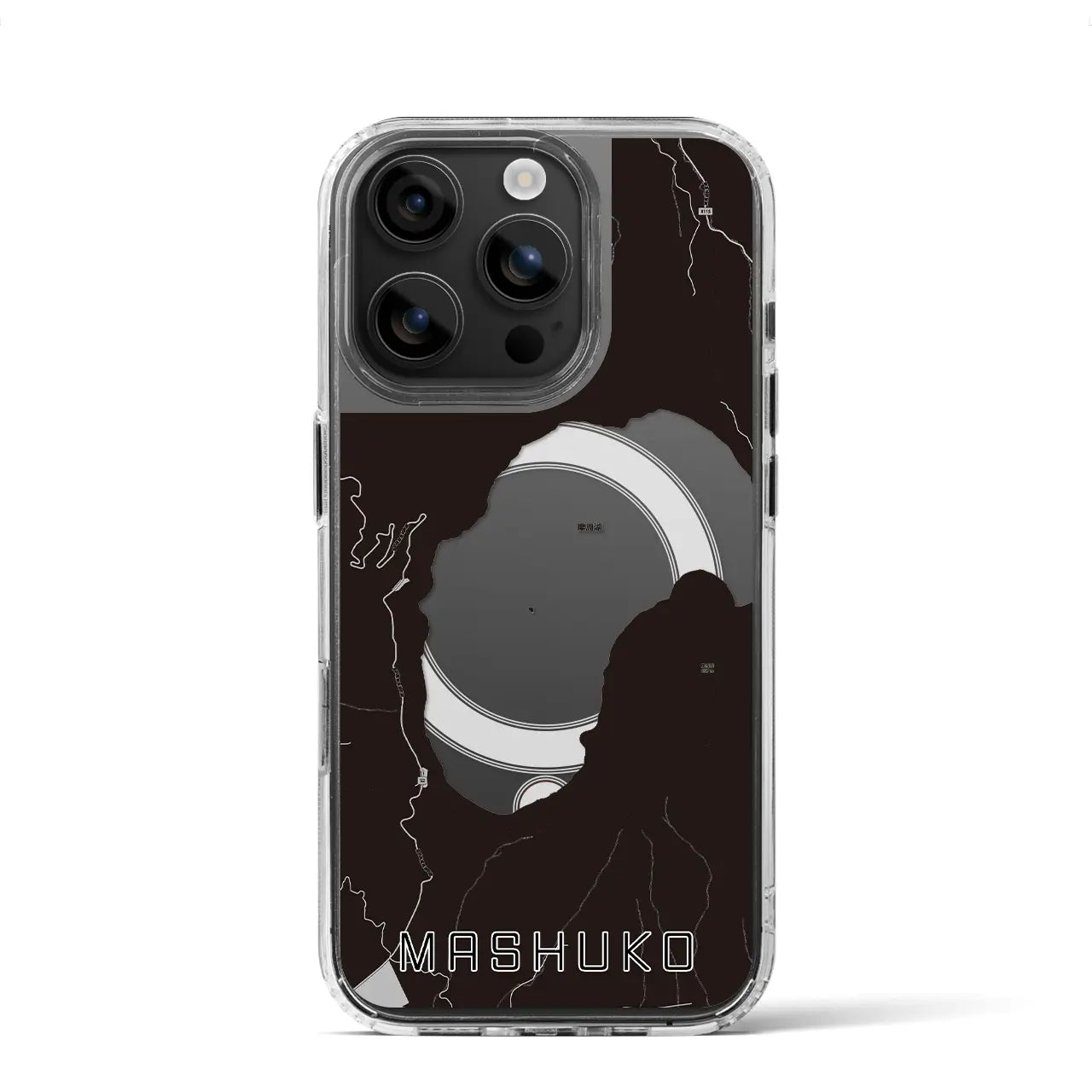 【摩周湖(北海道)】地図柄iPhoneケース(MagSafeタイプ)