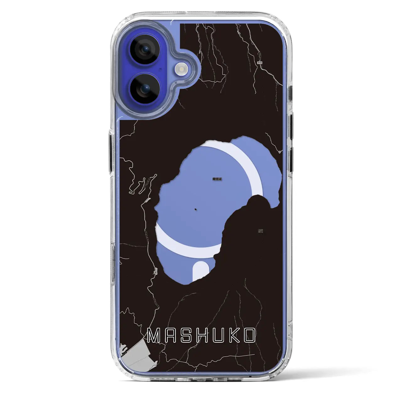 【摩周湖(北海道)】地図柄iPhoneケース(MagSafeタイプ)