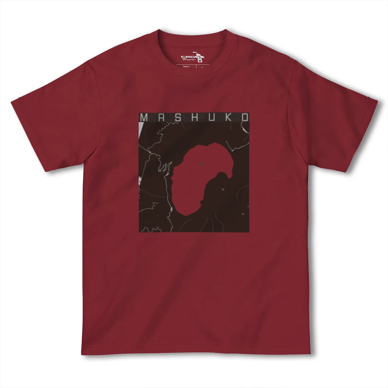 【摩周湖(北海道)】地図柄ヘビーウェイトTシャツ