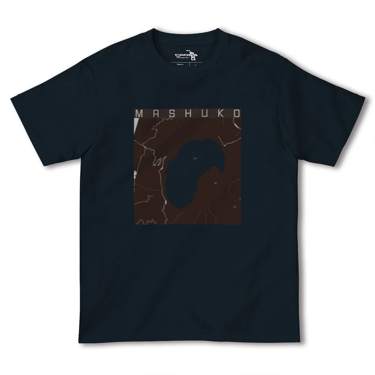 【摩周湖(北海道)】地図柄ヘビーウェイトTシャツ