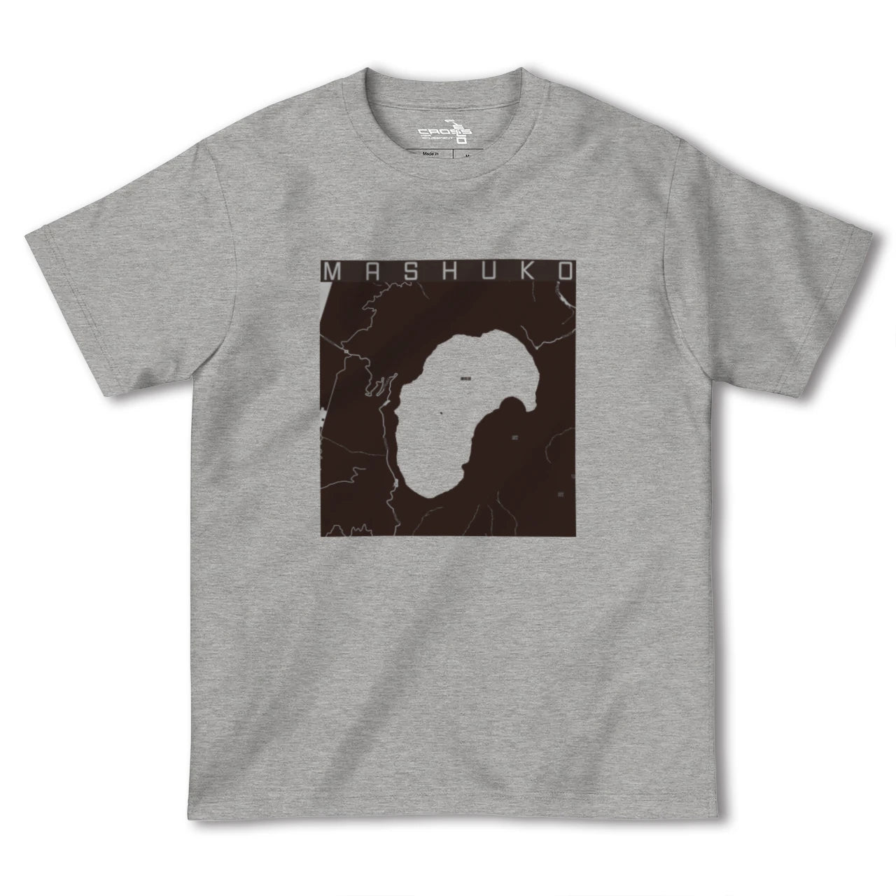 【摩周湖(北海道)】地図柄ヘビーウェイトTシャツ