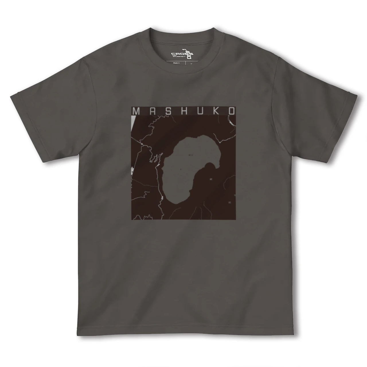 【摩周湖(北海道)】地図柄ヘビーウェイトTシャツ