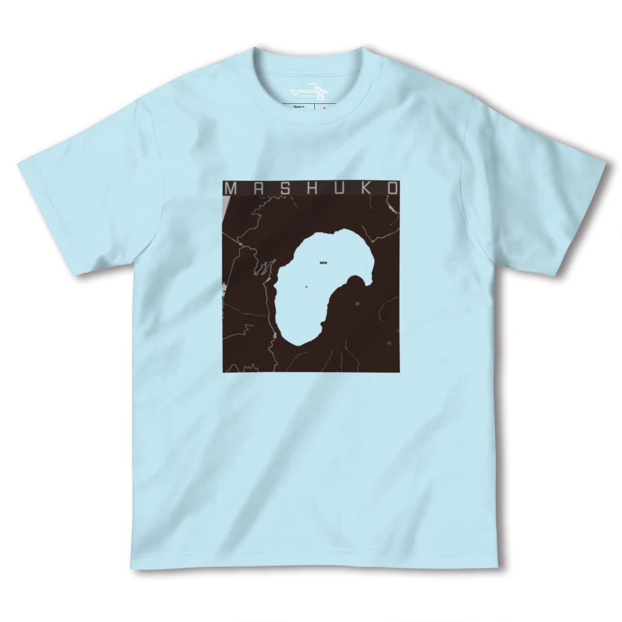 【摩周湖(北海道)】地図柄ヘビーウェイトTシャツ