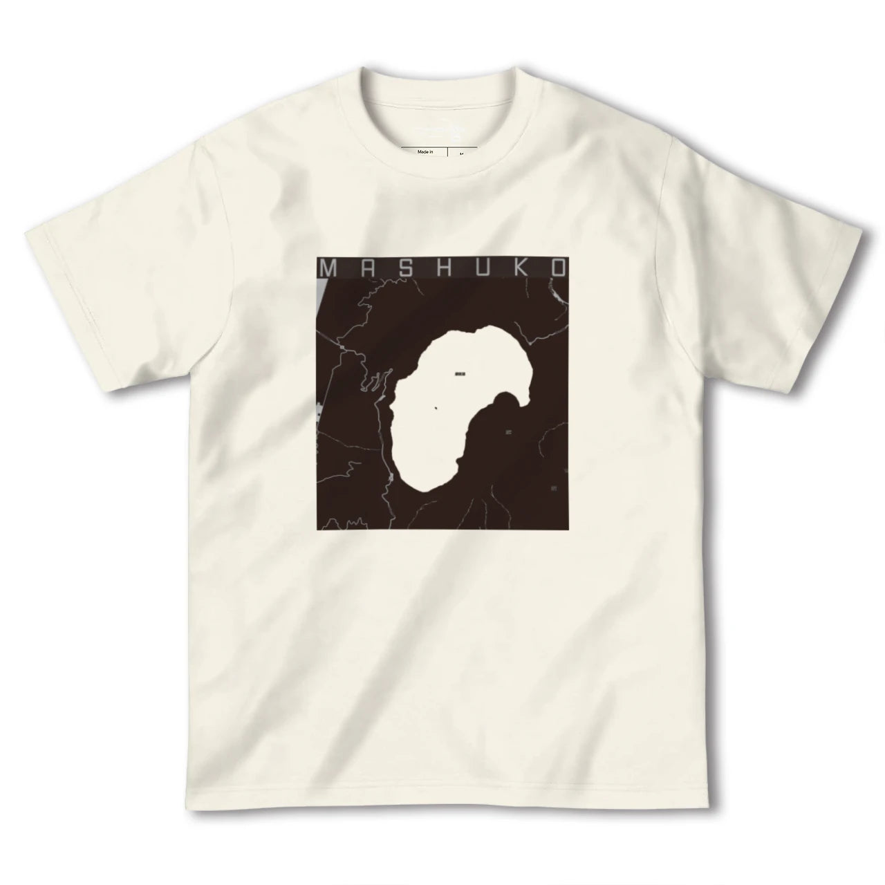 【摩周湖(北海道)】地図柄ヘビーウェイトTシャツ