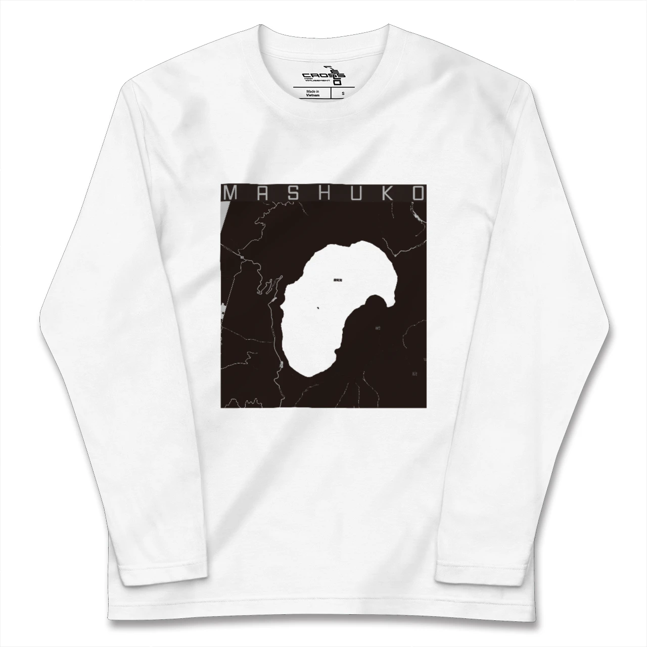 【摩周湖(北海道)】地図柄ロングスリーブTシャツ