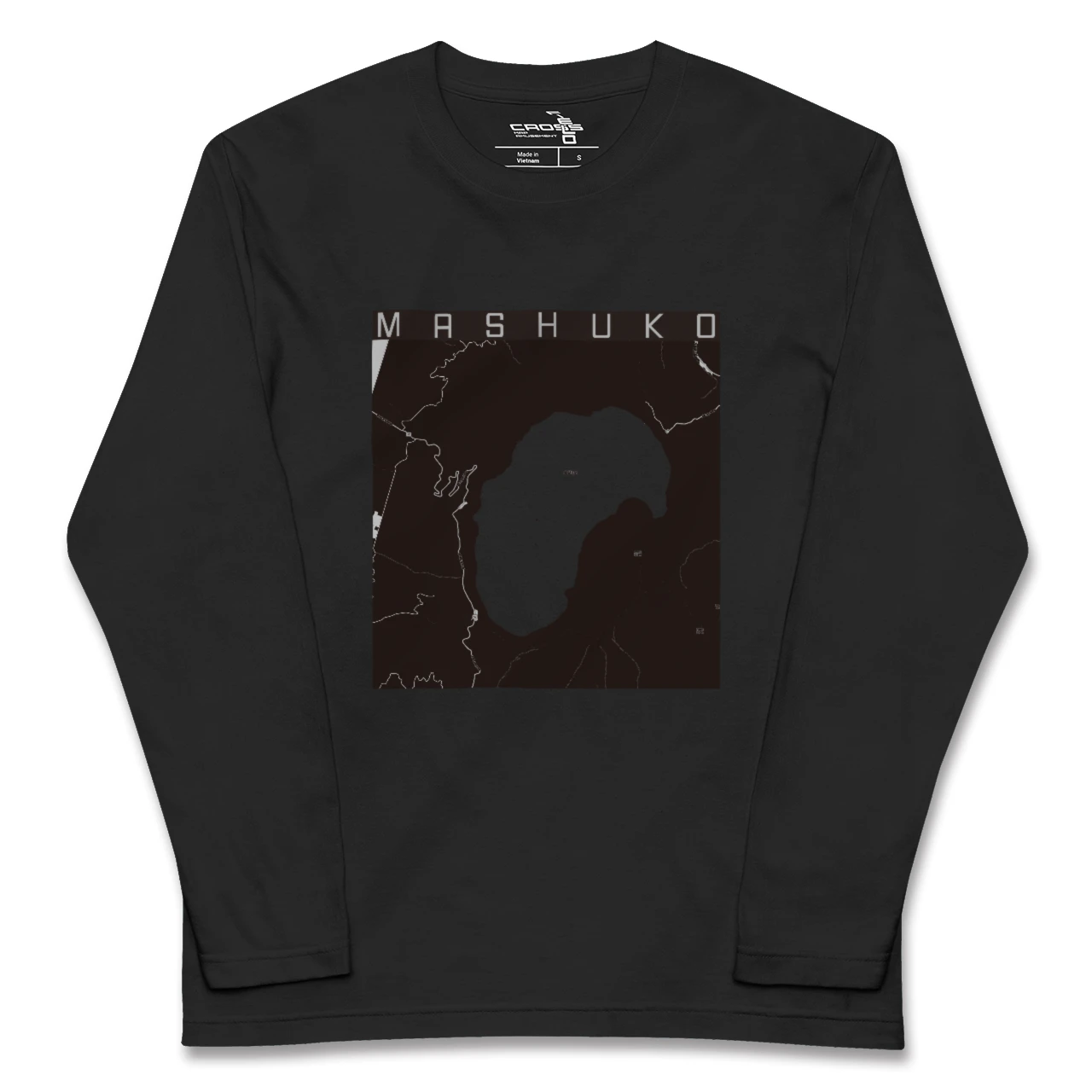 【摩周湖(北海道)】地図柄ロングスリーブTシャツ