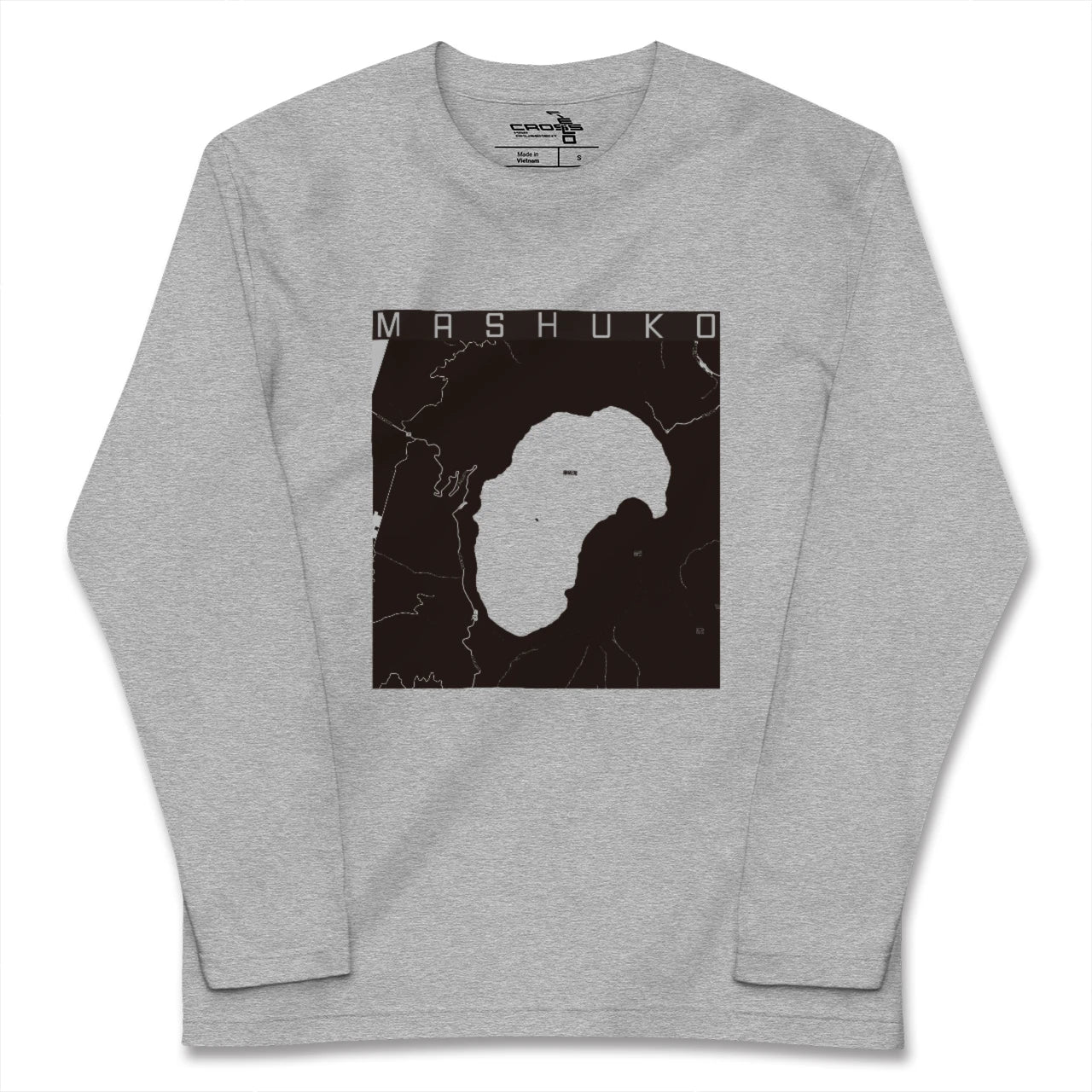 【摩周湖(北海道)】地図柄ロングスリーブTシャツ