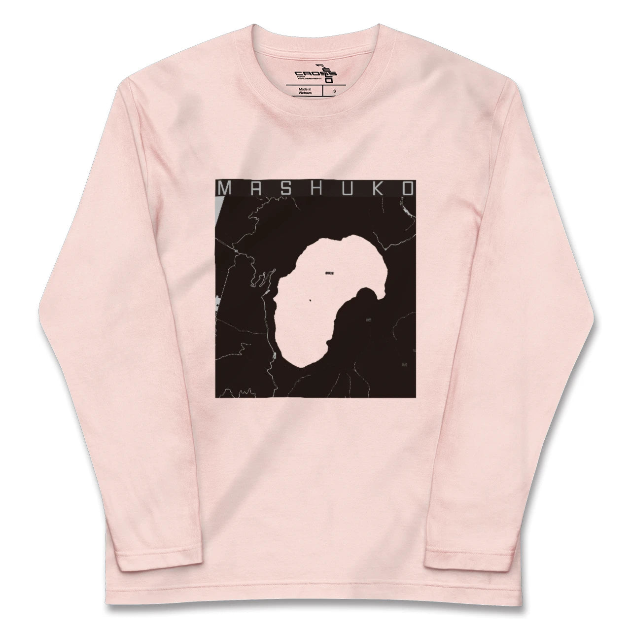 【摩周湖(北海道)】地図柄ロングスリーブTシャツ