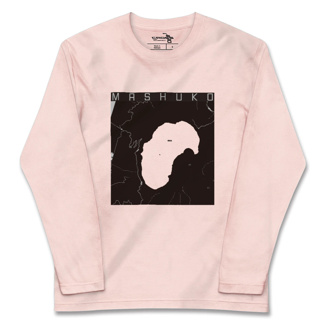【摩周湖(北海道)】地図柄ロングスリーブTシャツ