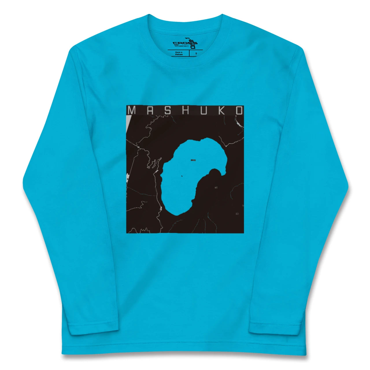 【摩周湖(北海道)】地図柄ロングスリーブTシャツ