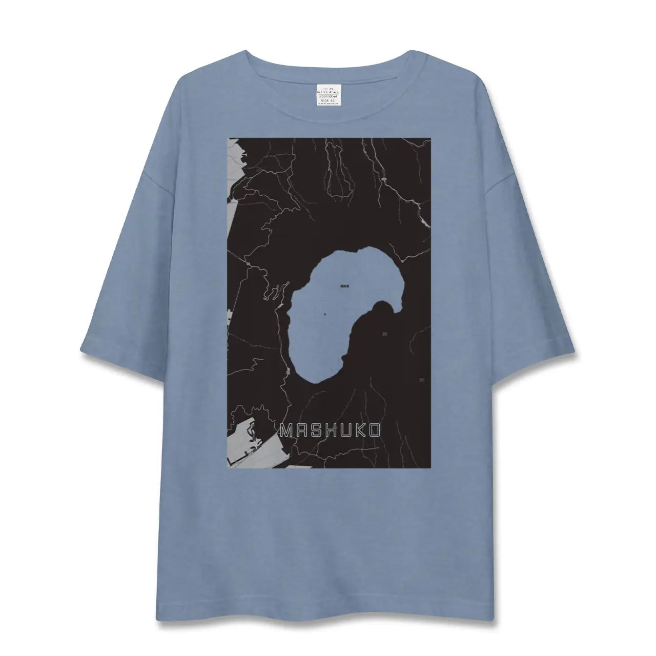 【摩周湖(北海道)】地図柄ビッグシルエットTシャツ