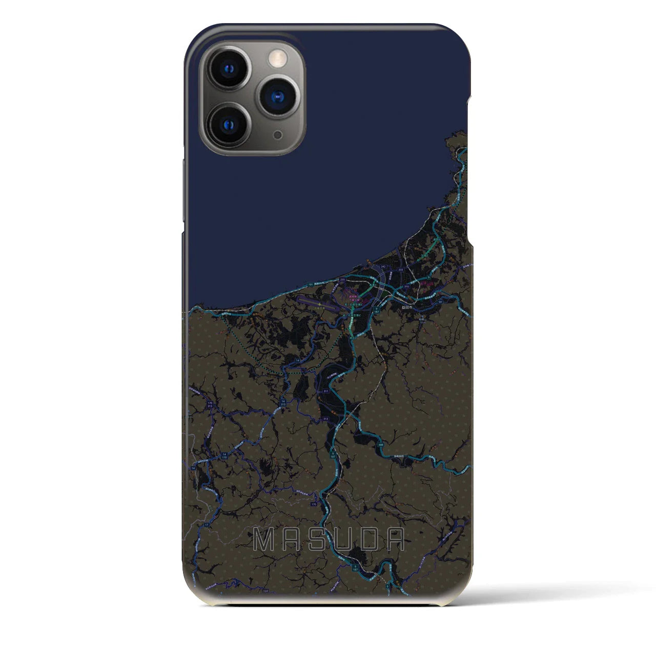 【益田(島根県)】地図柄iPhoneケース(バックカバータイプ)