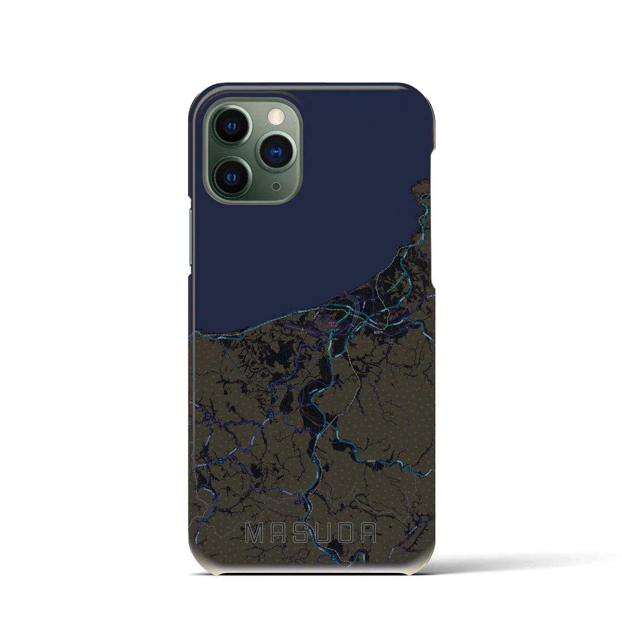 【益田(島根県)】地図柄iPhoneケース(バックカバータイプ)