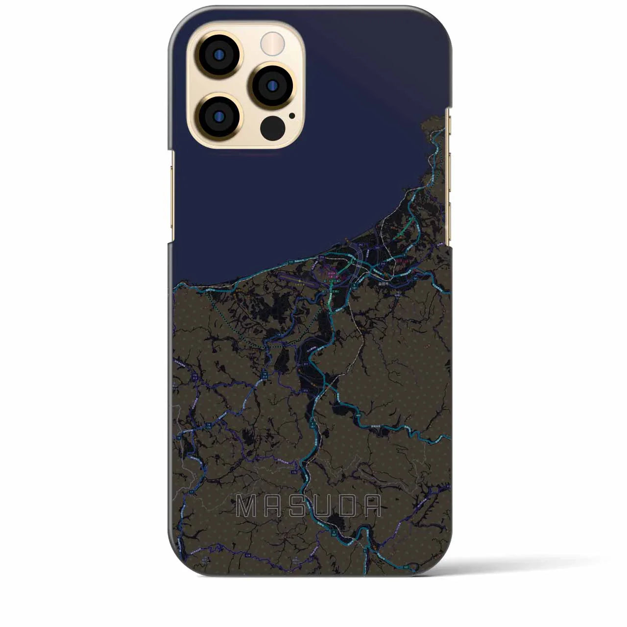 【益田(島根県)】地図柄iPhoneケース(バックカバータイプ)