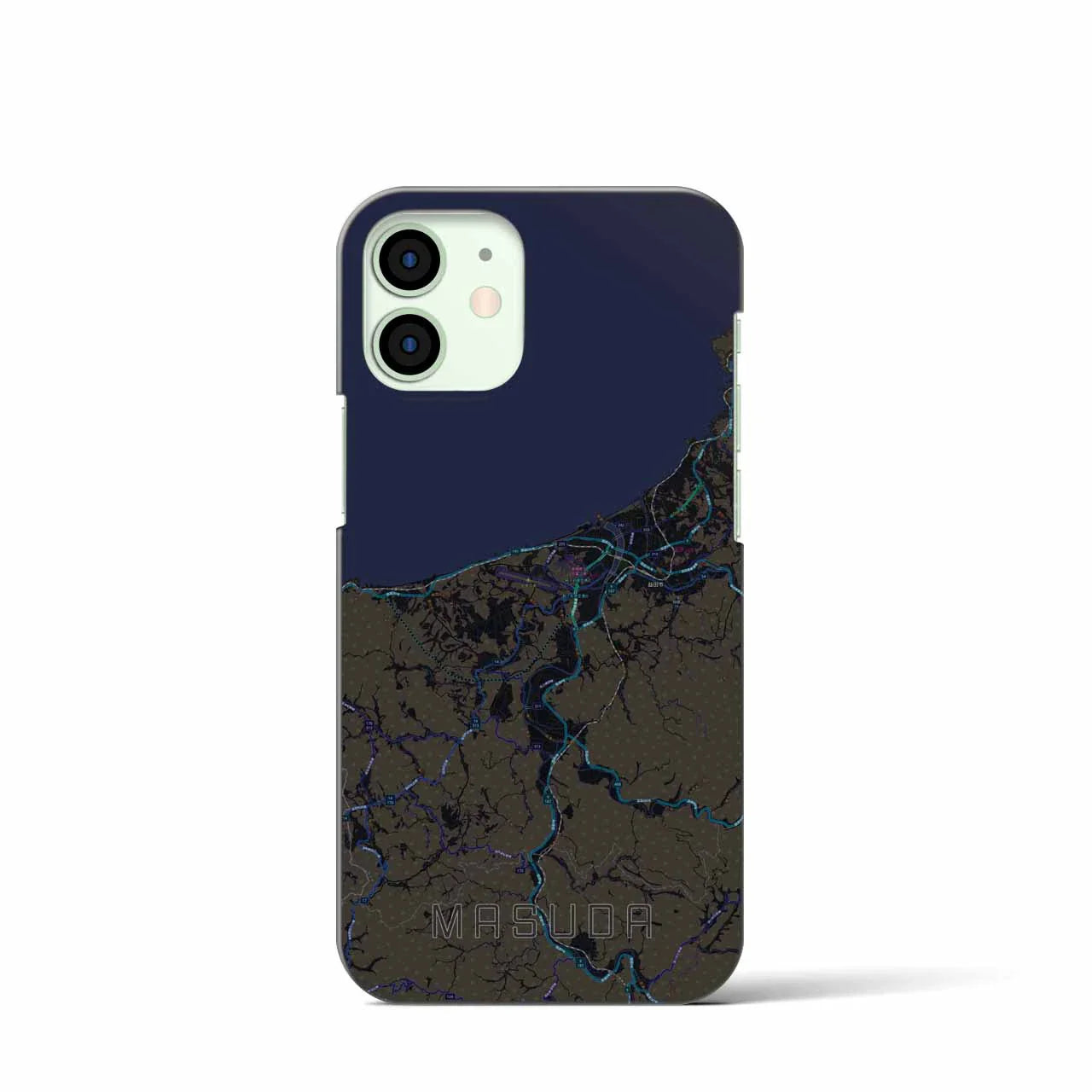 【益田(島根県)】地図柄iPhoneケース(バックカバータイプ)