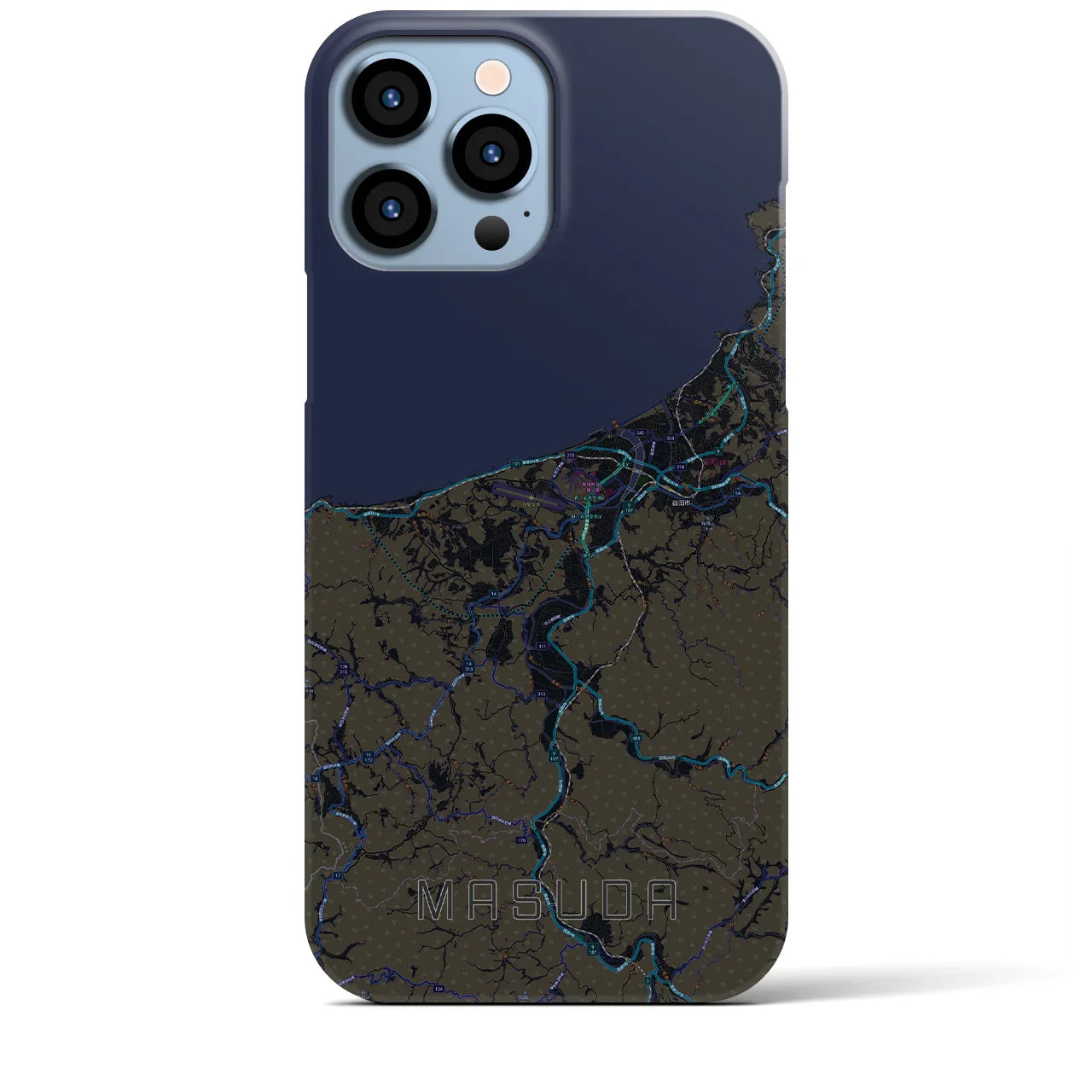 【益田(島根県)】地図柄iPhoneケース(バックカバータイプ)