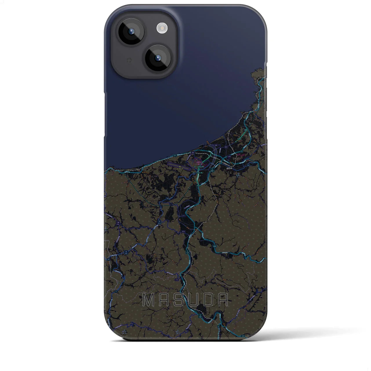 【益田(島根県)】地図柄iPhoneケース(バックカバータイプ)