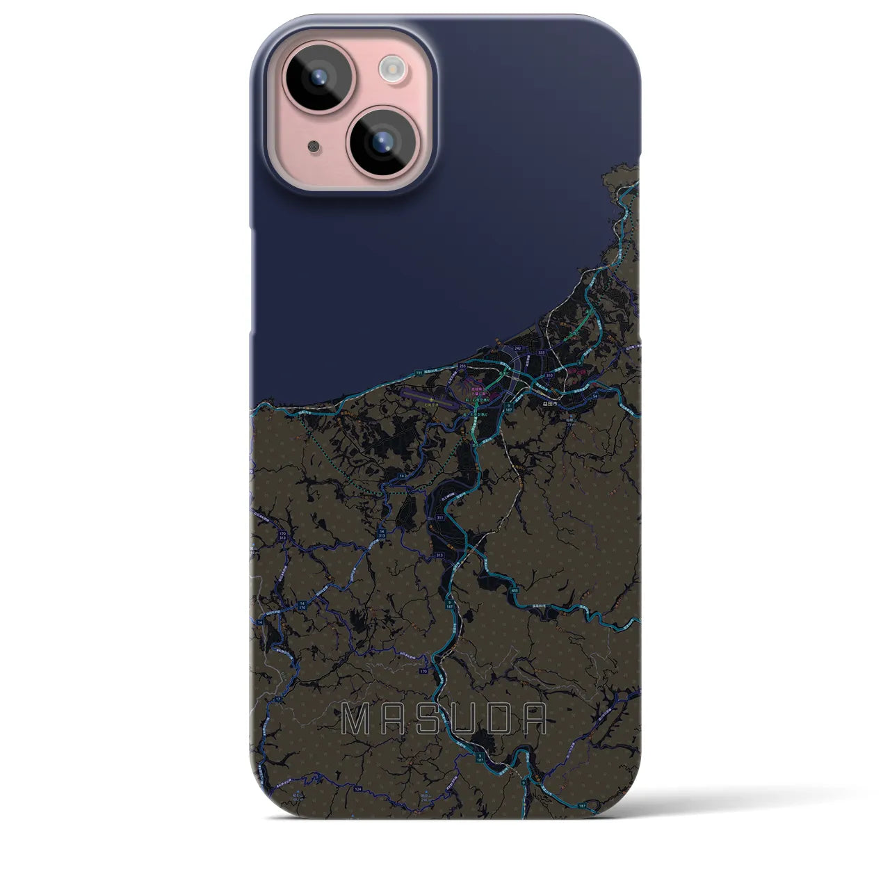【益田(島根県)】地図柄iPhoneケース(バックカバータイプ)