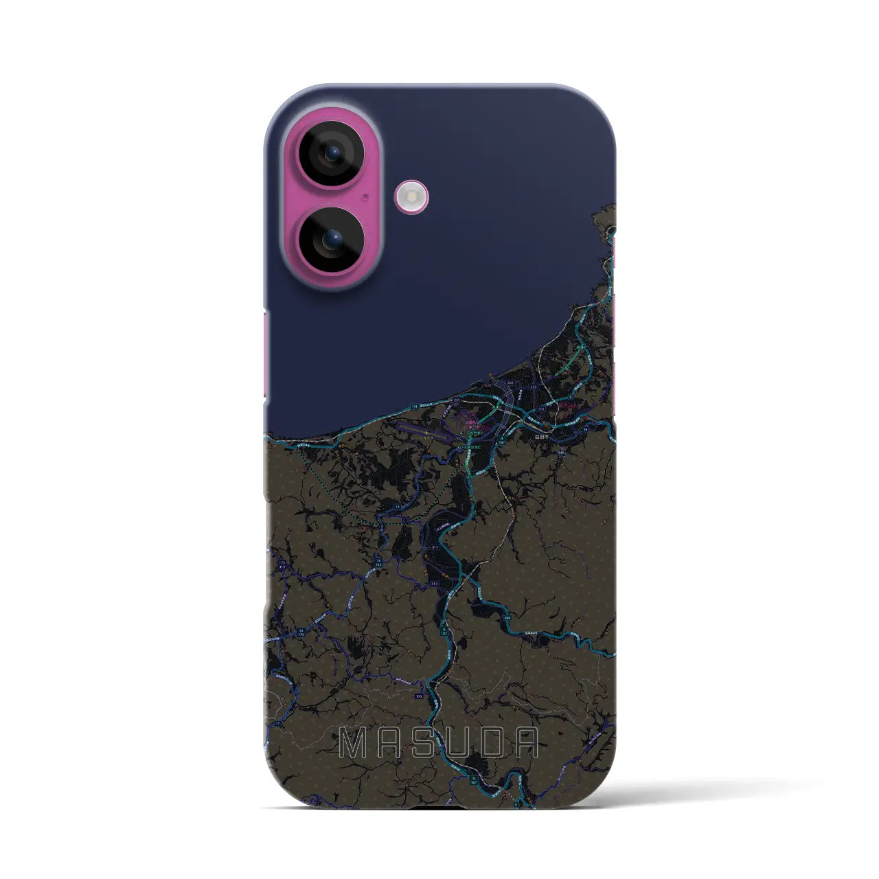 【益田(島根県)】地図柄iPhoneケース(バックカバータイプ)