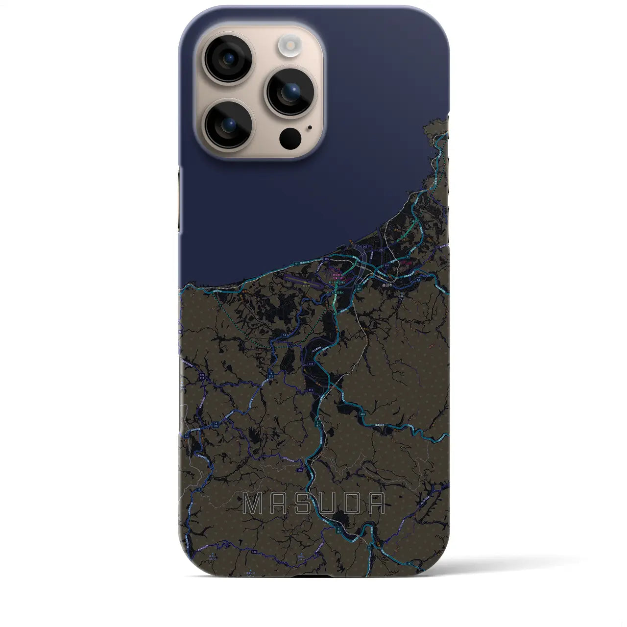 【益田(島根県)】地図柄iPhoneケース(バックカバータイプ)