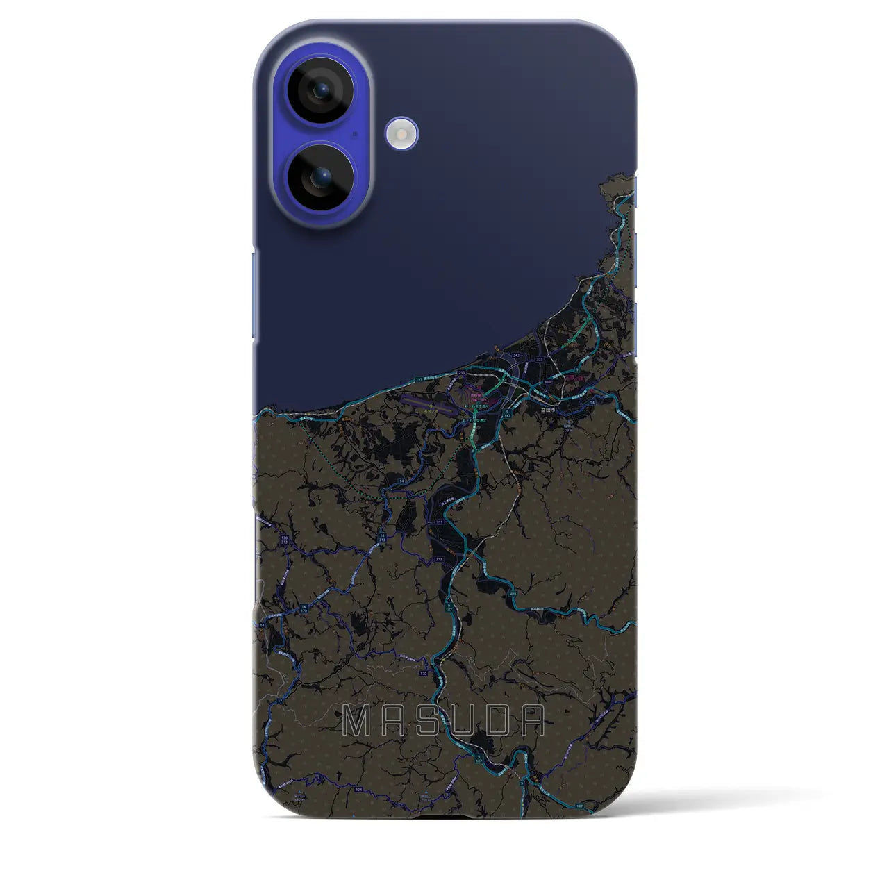 【益田(島根県)】地図柄iPhoneケース(バックカバータイプ)