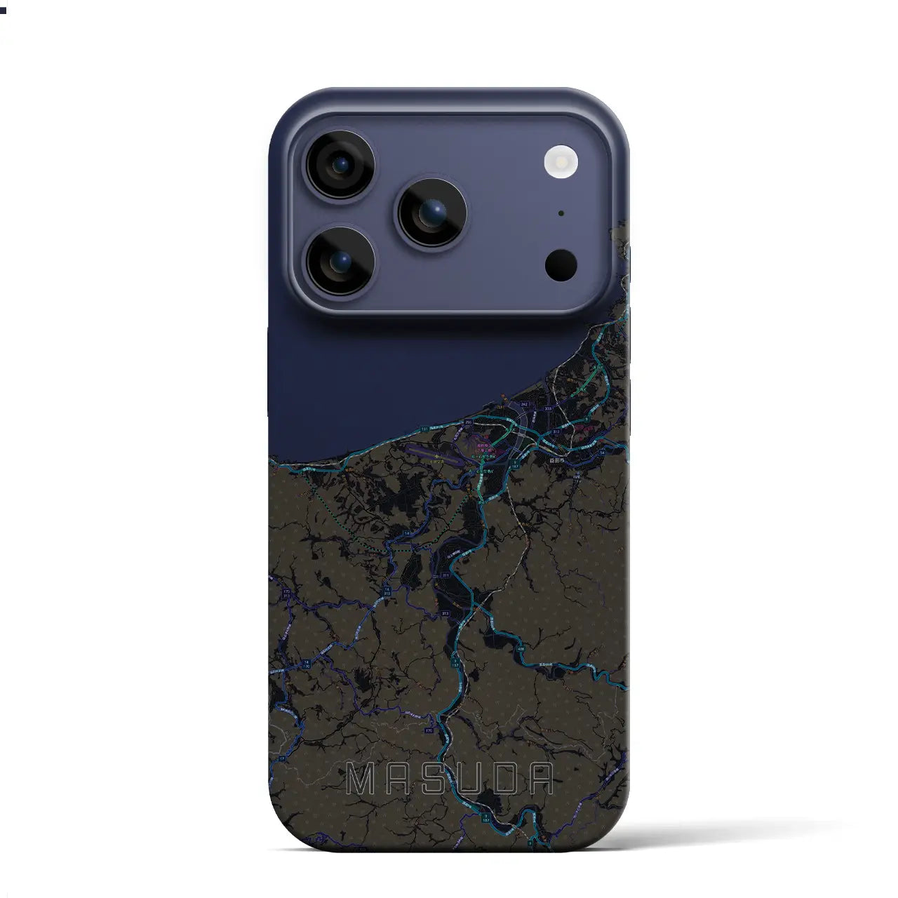 【益田(島根県)】地図柄iPhoneケース(バックカバータイプ)