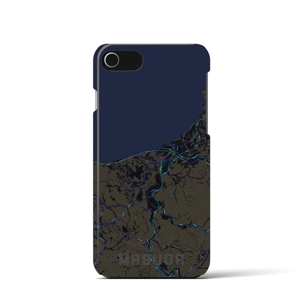 【益田(島根県)】地図柄iPhoneケース(バックカバータイプ)