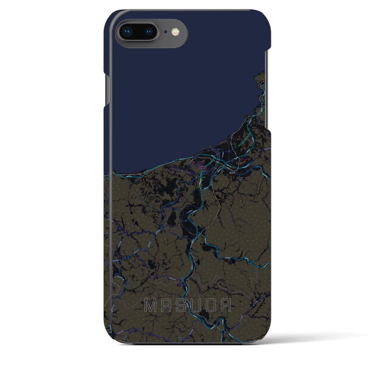 【益田(島根県)】地図柄iPhoneケース(バックカバータイプ)